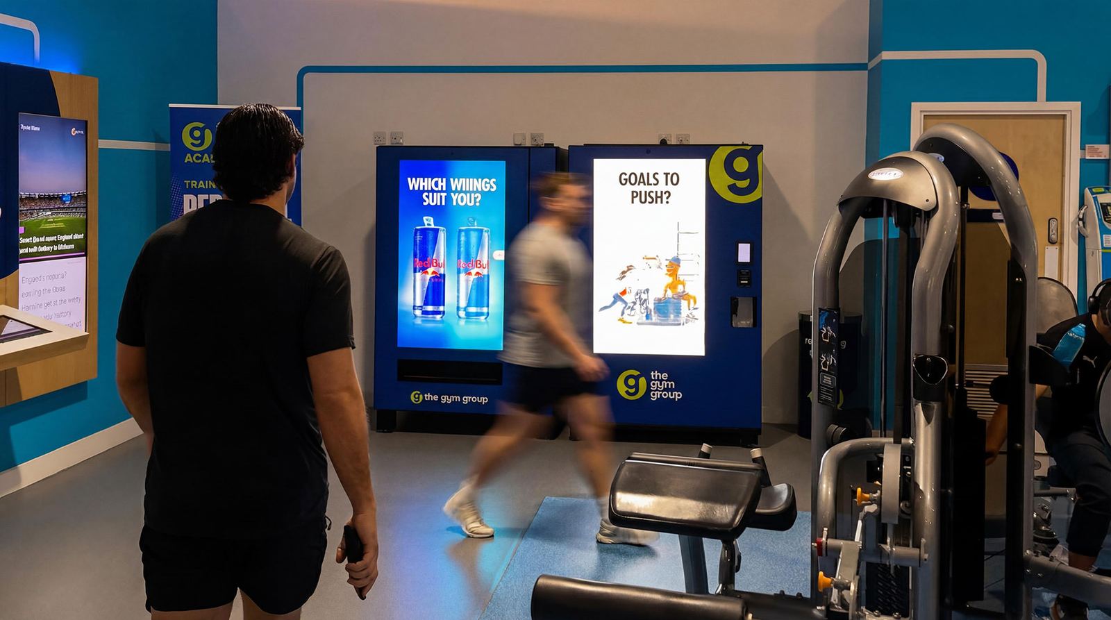 Brand creative on connected Gym Group machines